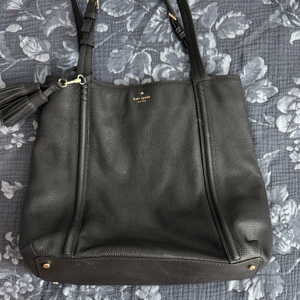 Kate Spade Black Pebbled Leather Shoulder Bag